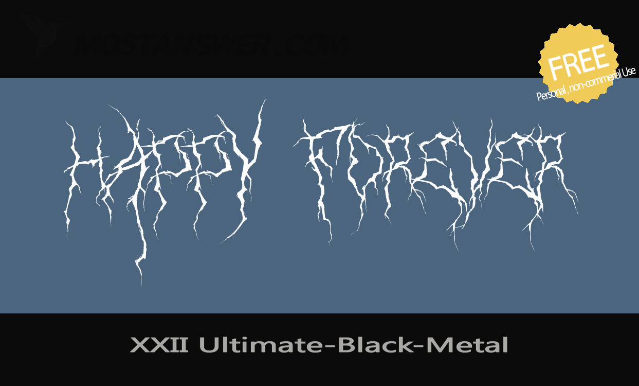 XXII Ultimate Black Metal Font By Etwo Studios Mostfont