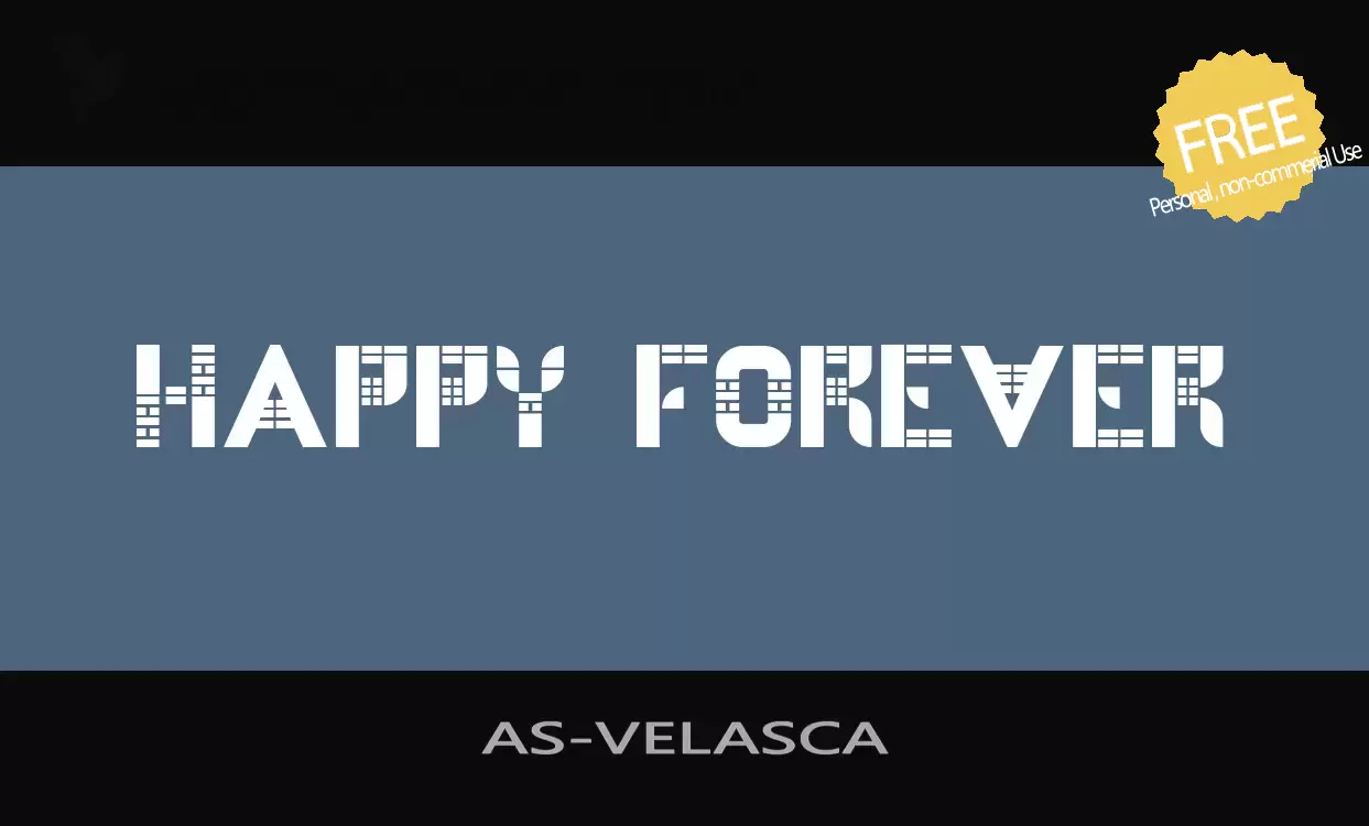 Font Sample of AS-VELASCA