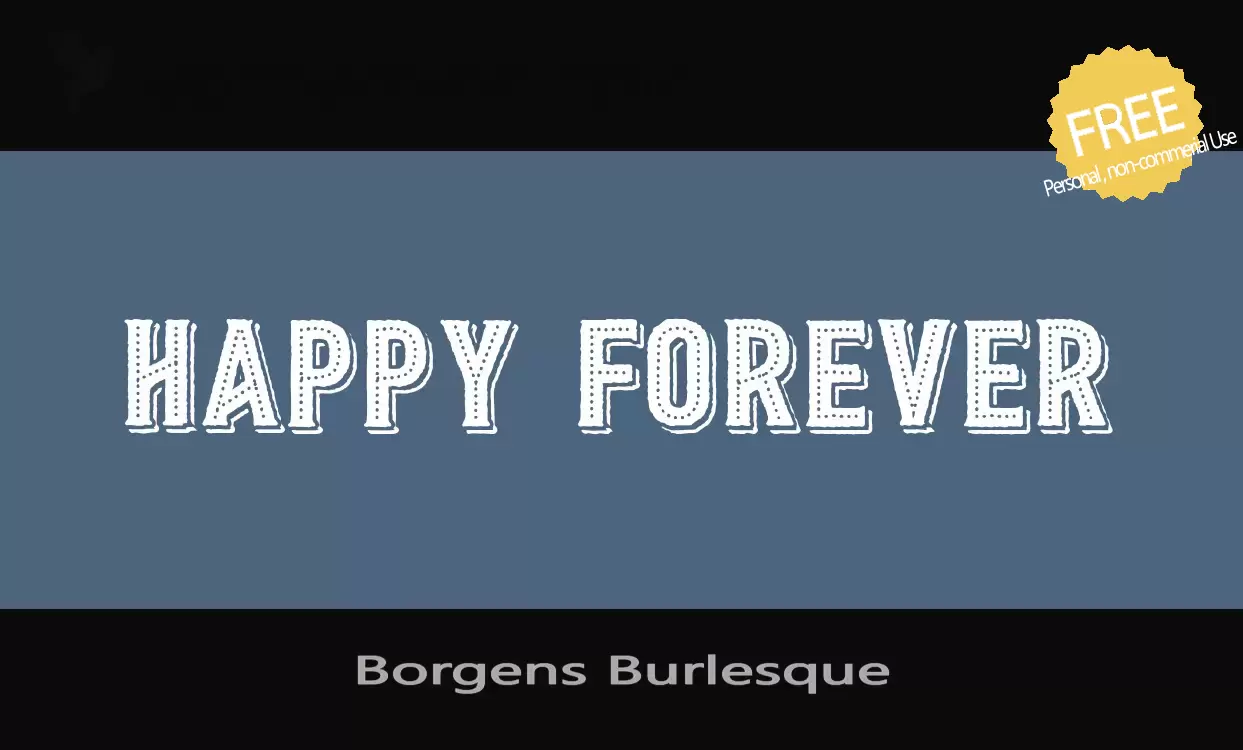 Font Sample of Borgens-Burlesque