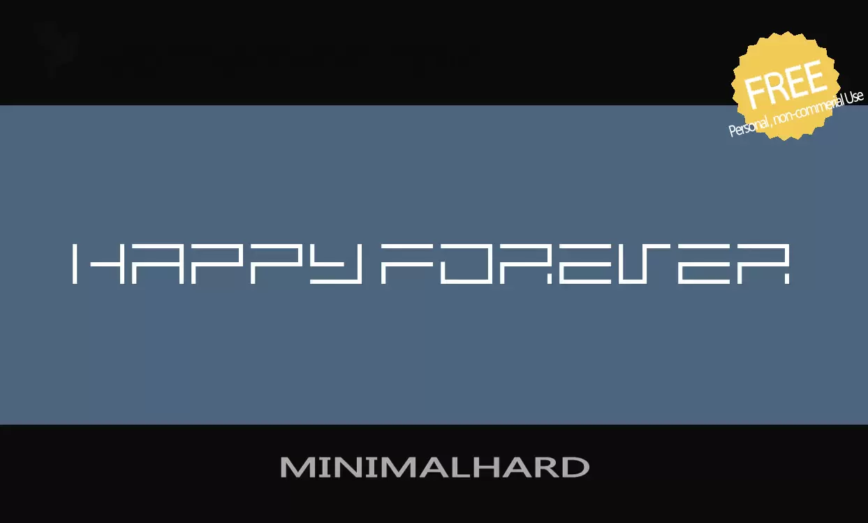 Font Sample of MINIMALHARD