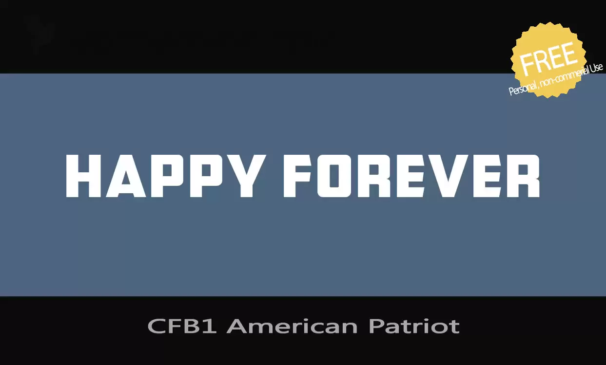 Font Sample of CFB1-American-Patriot