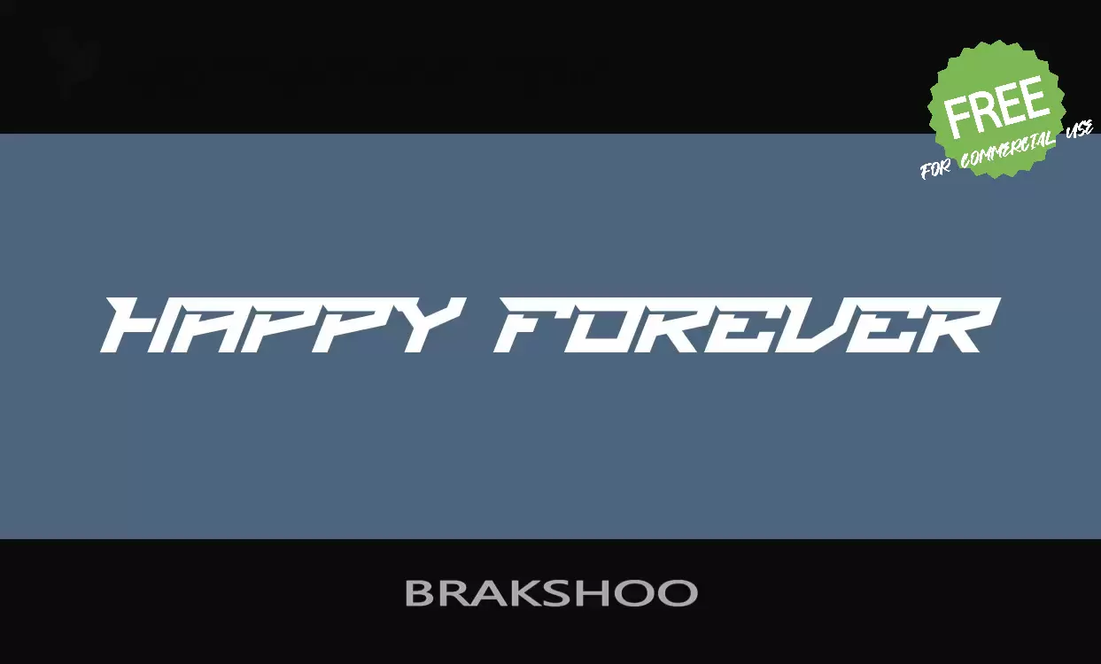 Font Sample of BRAKSHOO