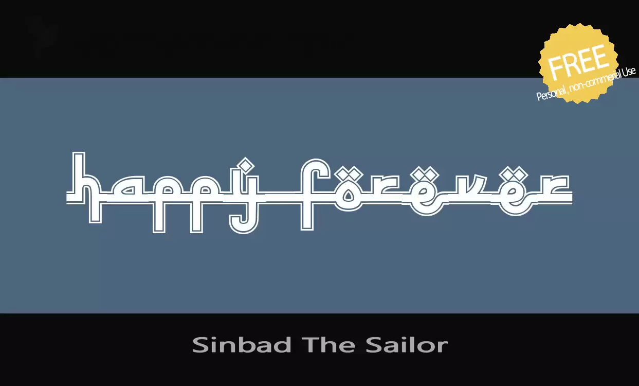 「Sinbad-The-Sailor」字体效果图