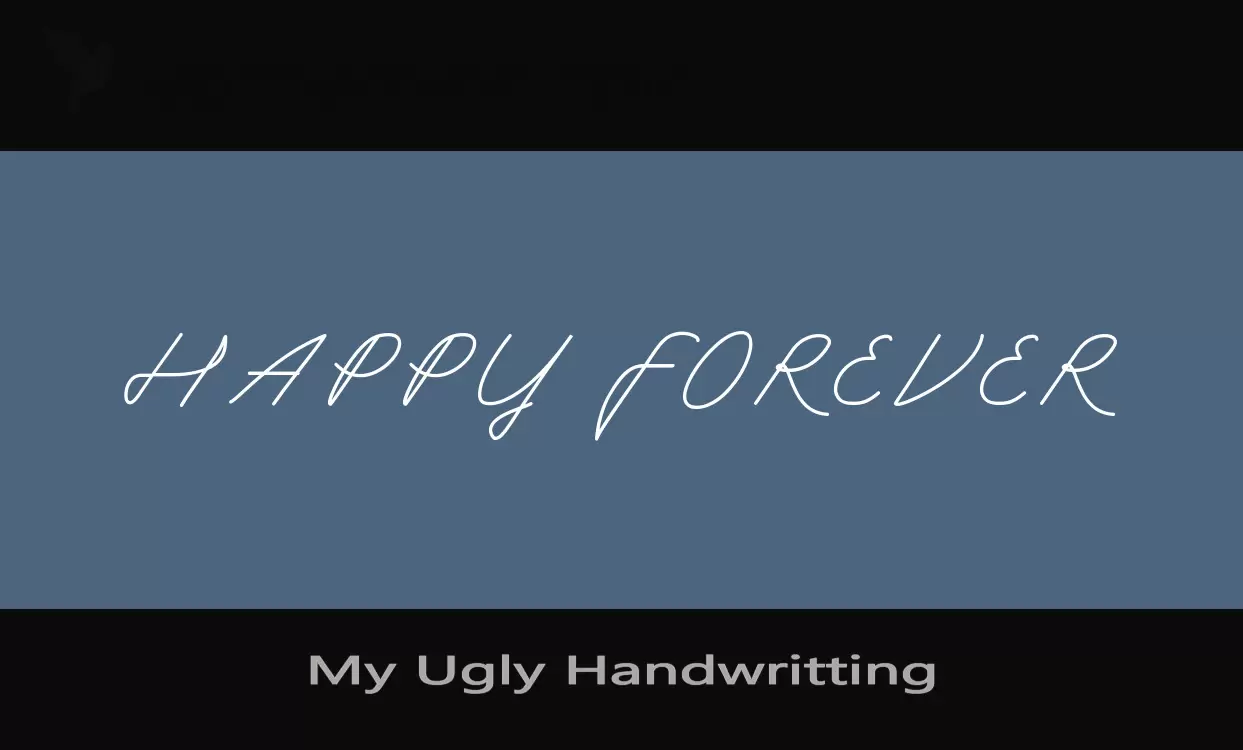 Font Sample of My-Ugly-Handwritting