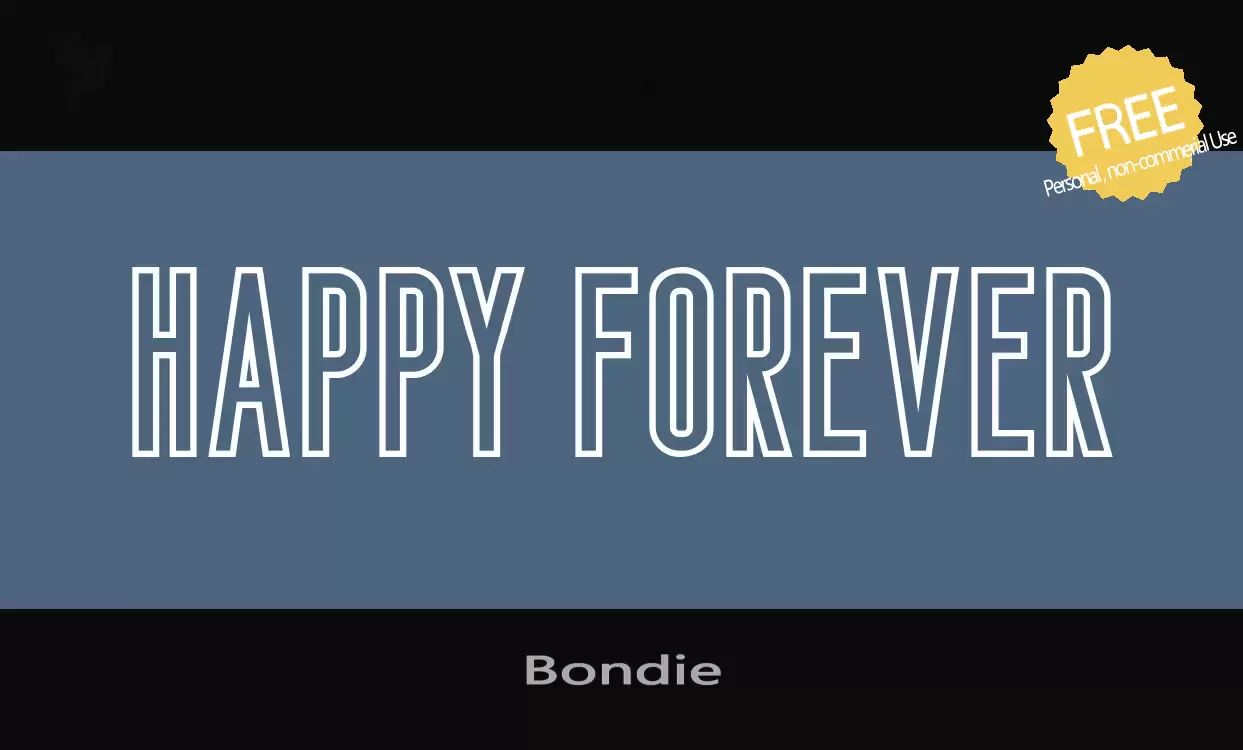 Font Sample of Bondie