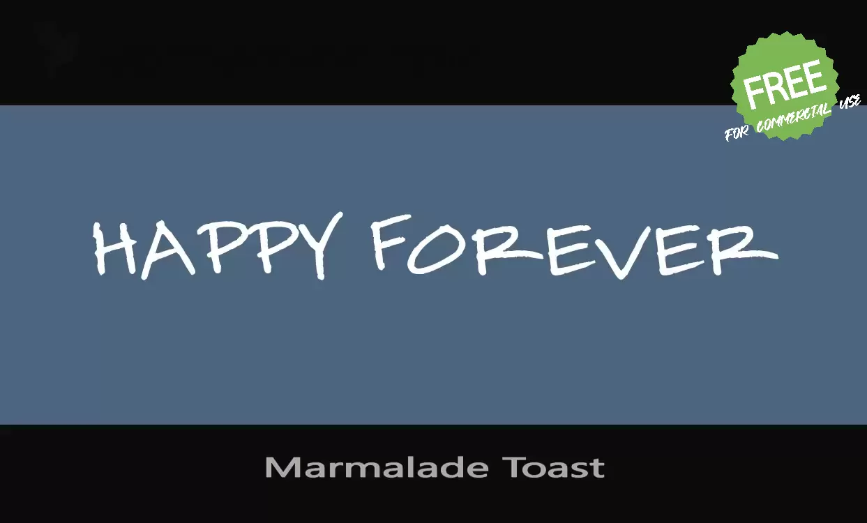 Font Sample of Marmalade-Toast