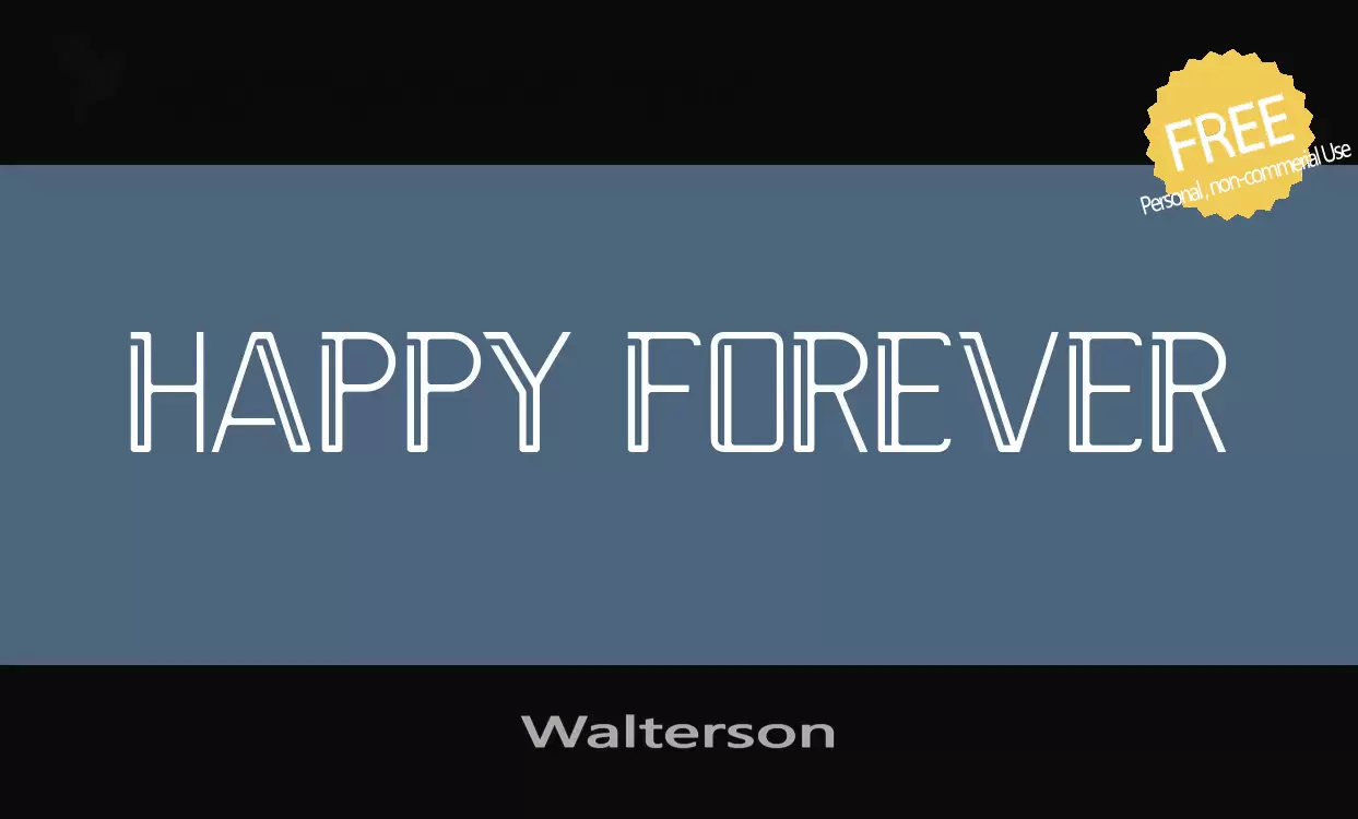 Font Sample of Walterson