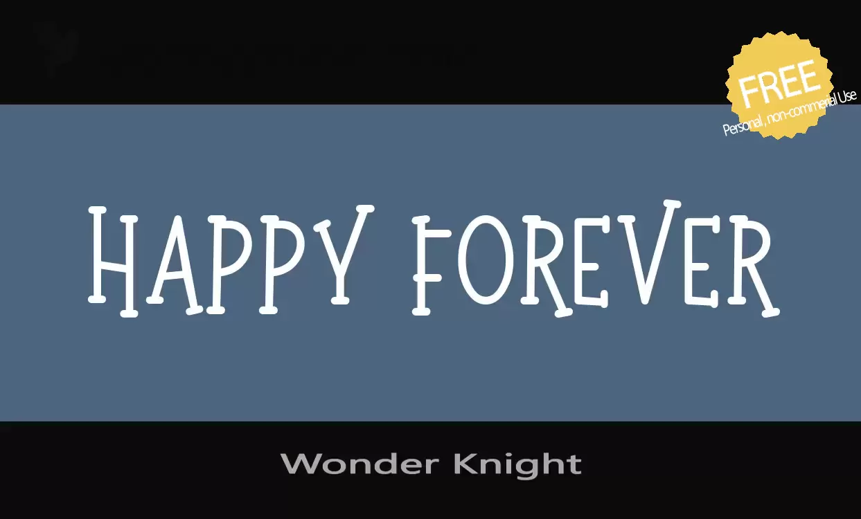 Font Sample of Wonder-Knight