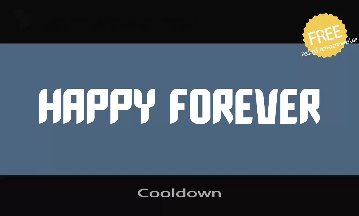 Font Sample of Cooldown