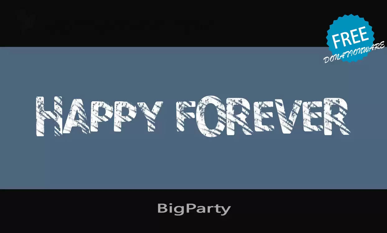 「BigParty」字体效果图