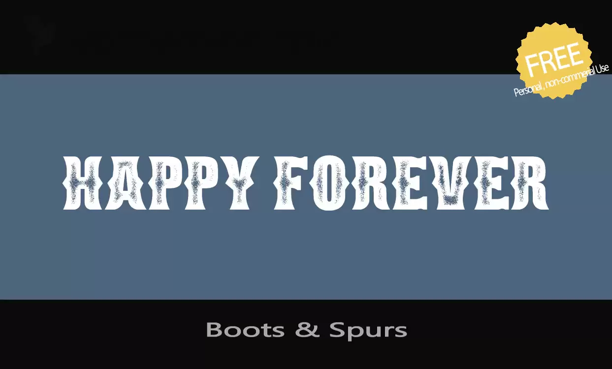 Font Sample of Boots-&-Spurs