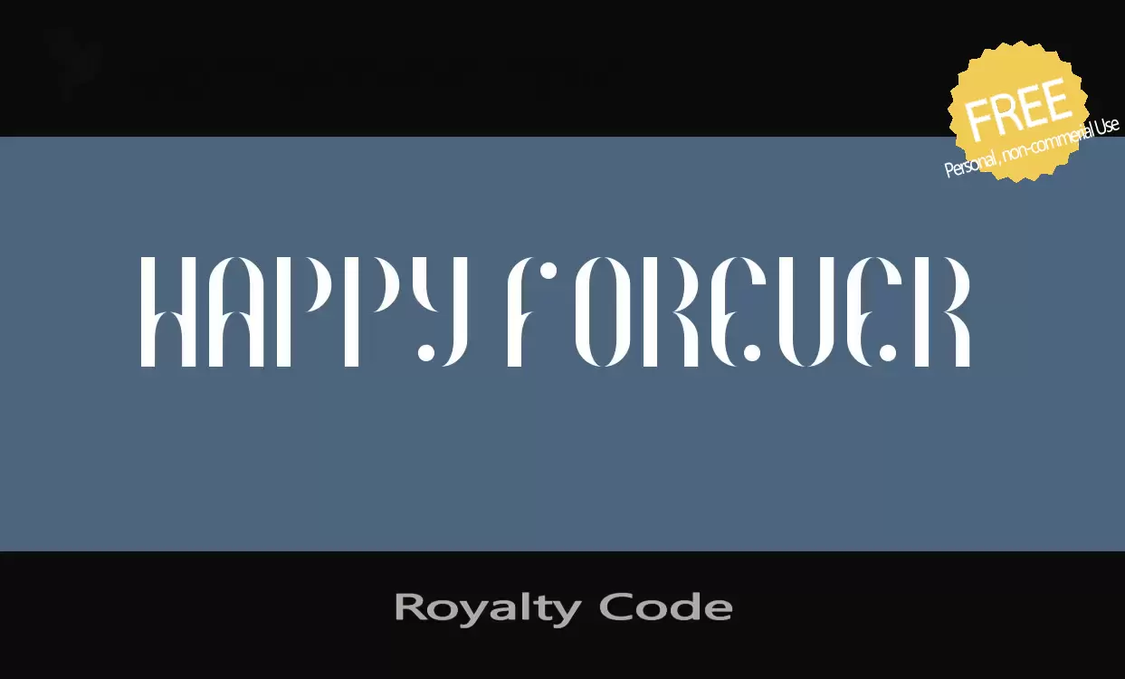 「Royalty-Code」字体效果图