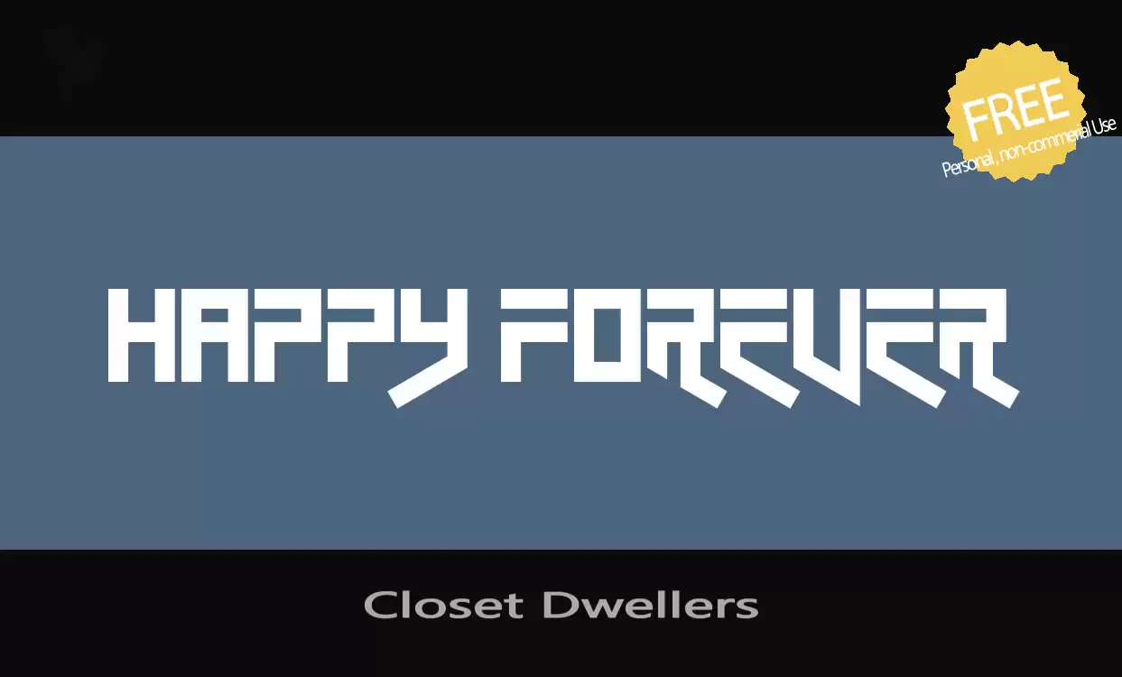 Font Sample of Closet-Dwellers