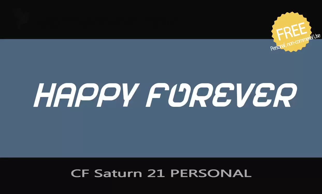 Font Sample of CF-Saturn-21-PERSONAL