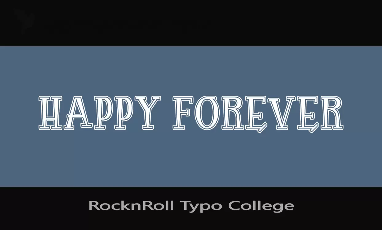 「RocknRoll-Typo-College」字体效果图