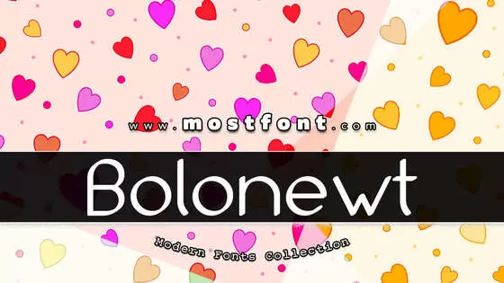 Typographic Design of Bolonewt