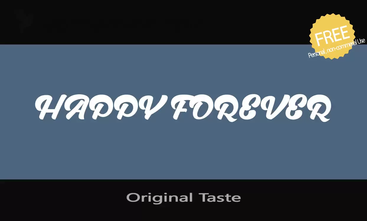 「Original-Taste」字体效果图