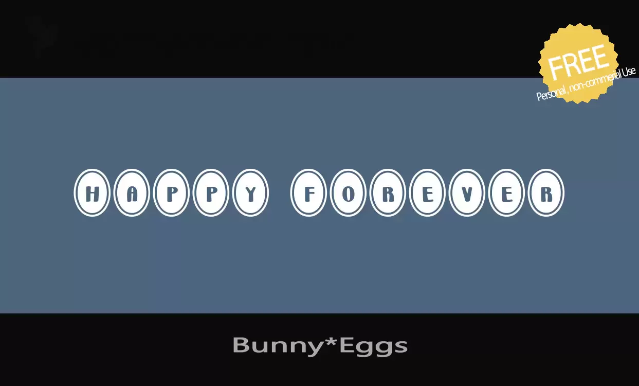 Font Sample of Bunny*Eggs