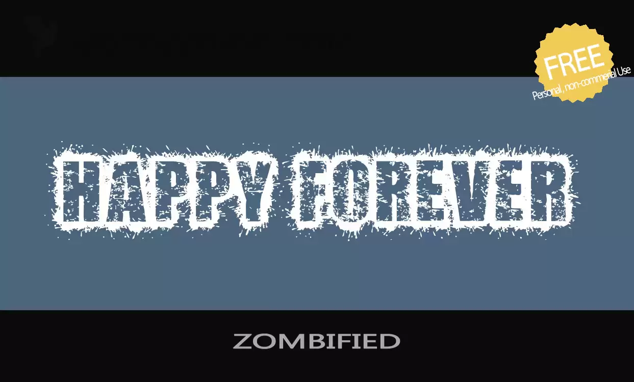 Font Sample of ZOMBIFIED