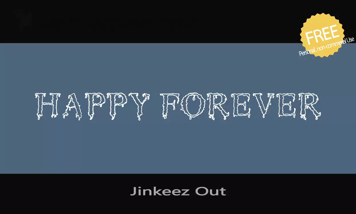 Font Sample of Jinkeez-Out