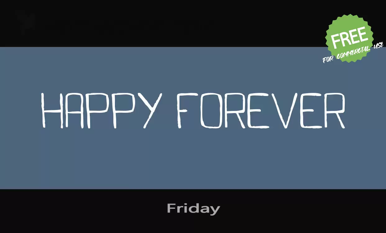 Font Sample of Friday