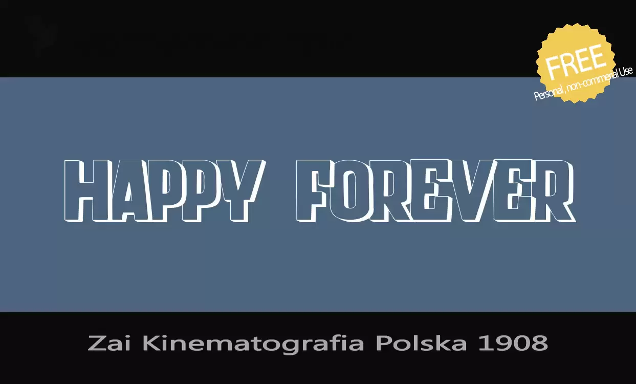 Font Sample of Zai-Kinematografia-Polska-1908