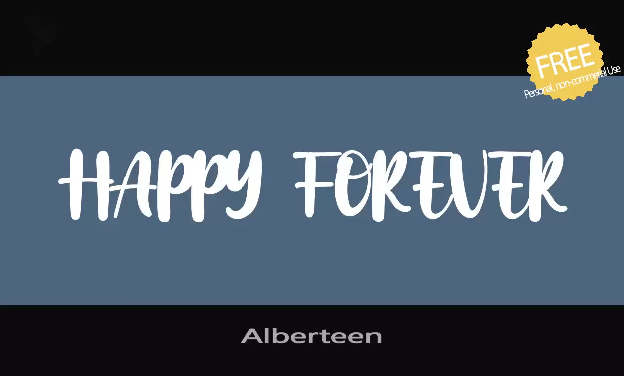 「Alberteen」字体效果图