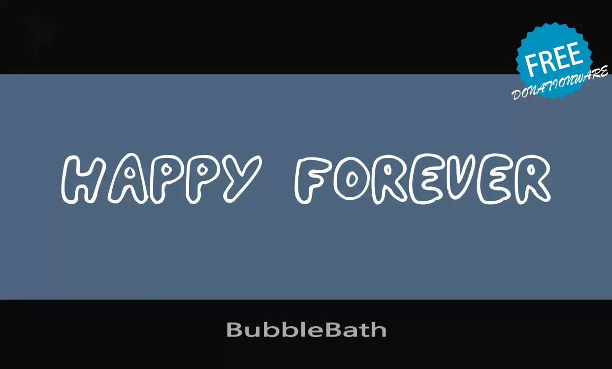 「BubbleBath」字体效果图