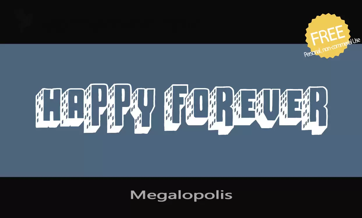 「Megalopolis」字体效果图