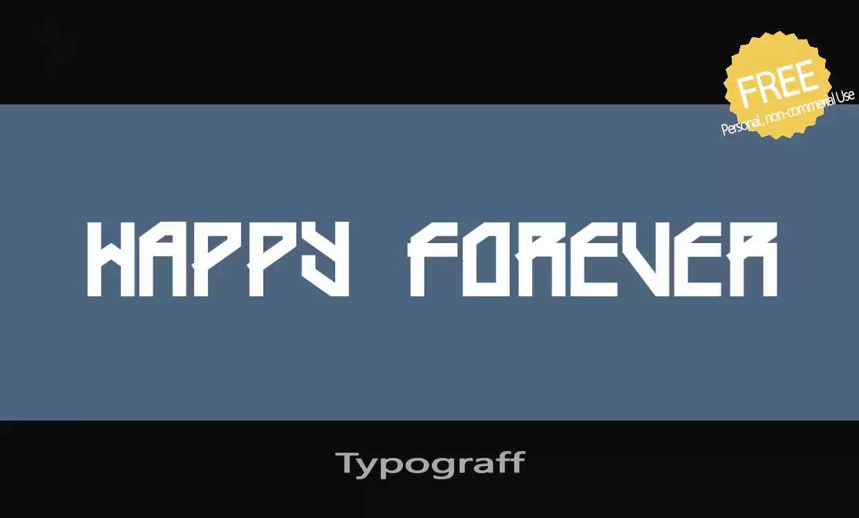 Font Sample of Typograff