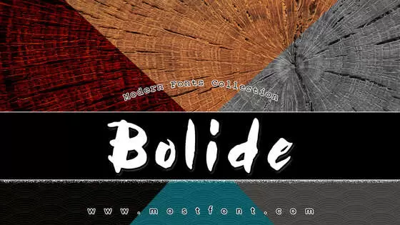 「Bolide」字体排版样式