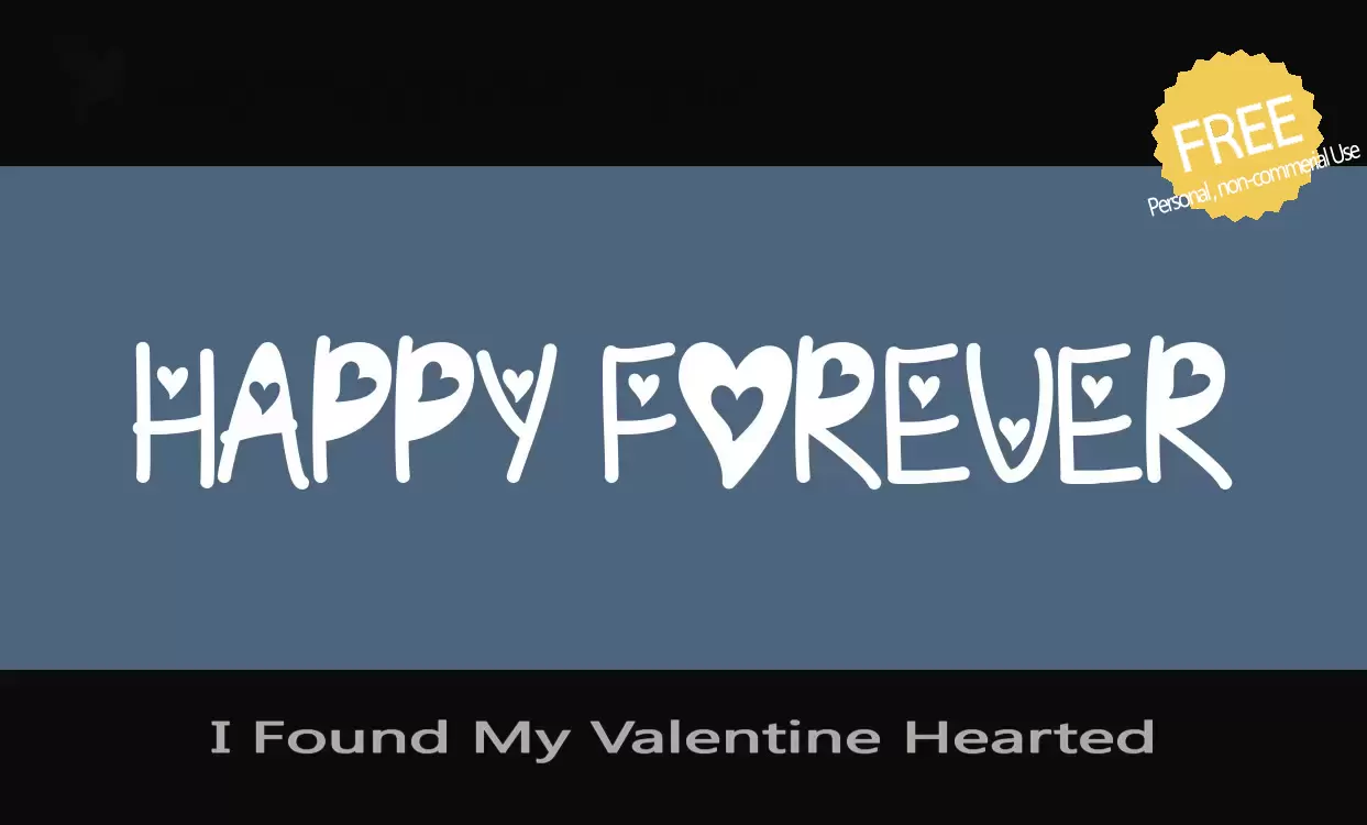 「I-Found-My-Valentine-Hearted」字体效果图