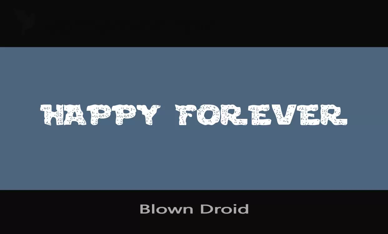 Font Sample of Blown-Droid