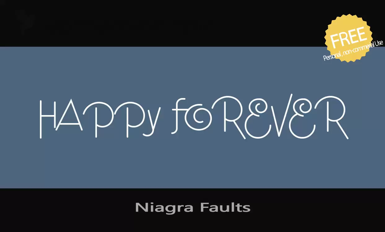 Font Sample of Niagra-Faults