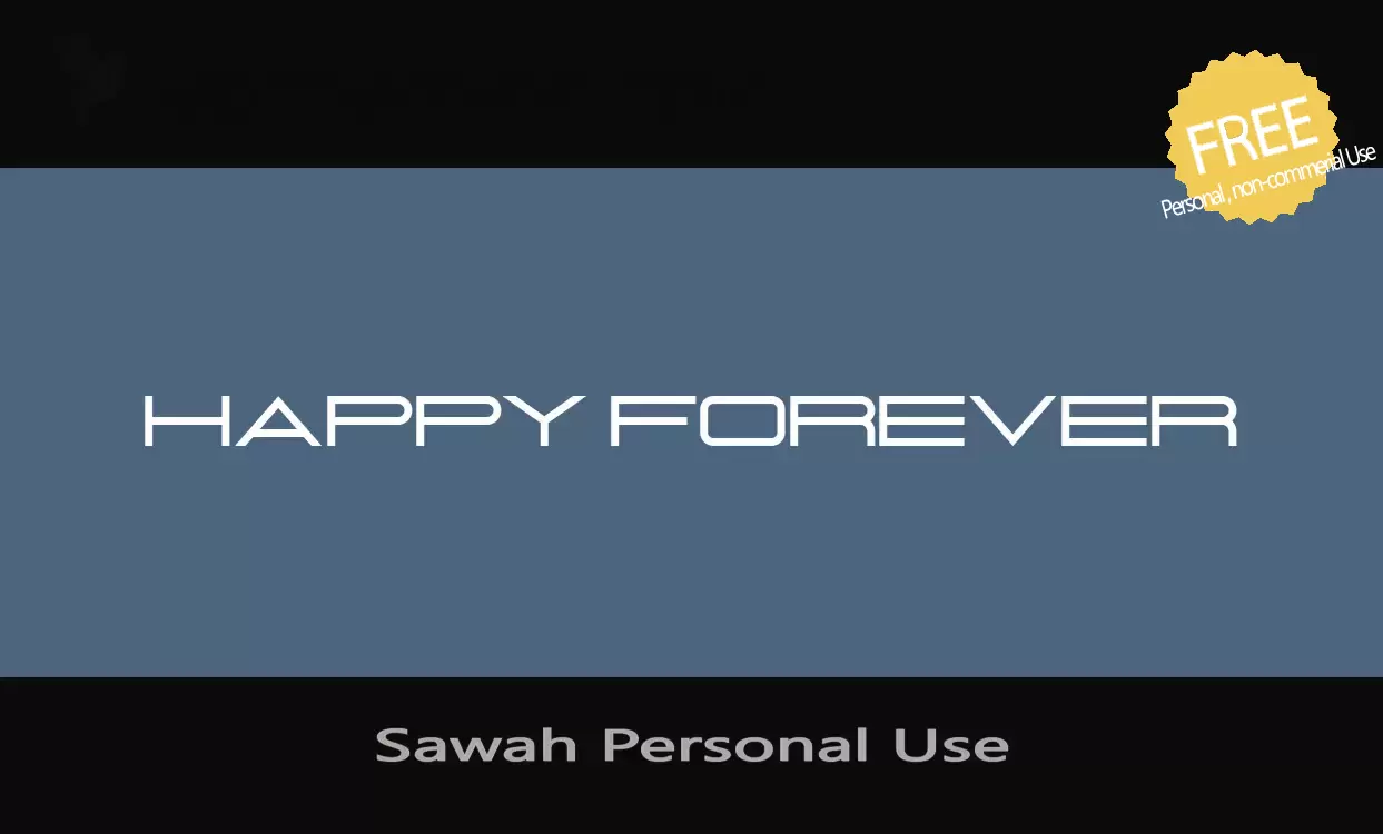 Font Sample of Sawah-Personal-Use