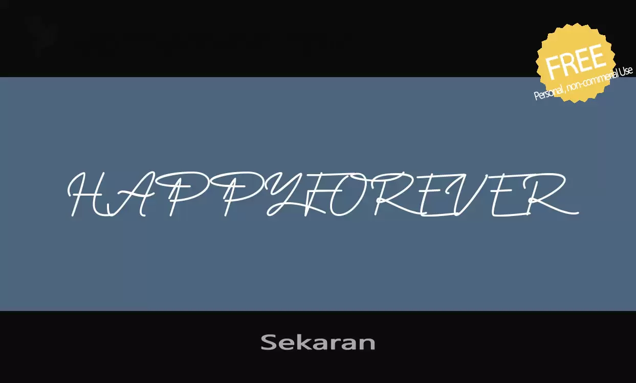 Font Sample of Sekaran