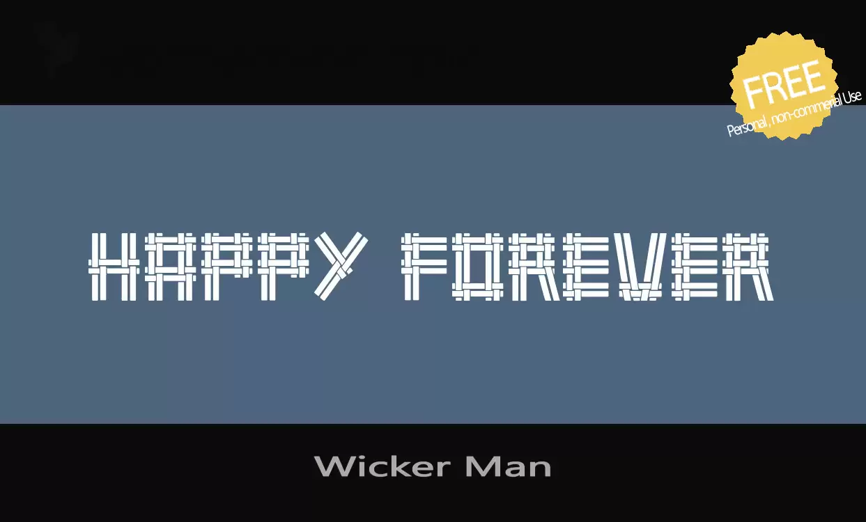 Font Sample of Wicker-Man