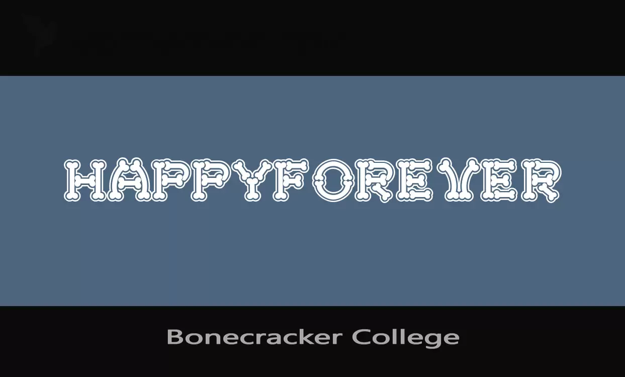 「Bonecracker-College」字体效果图