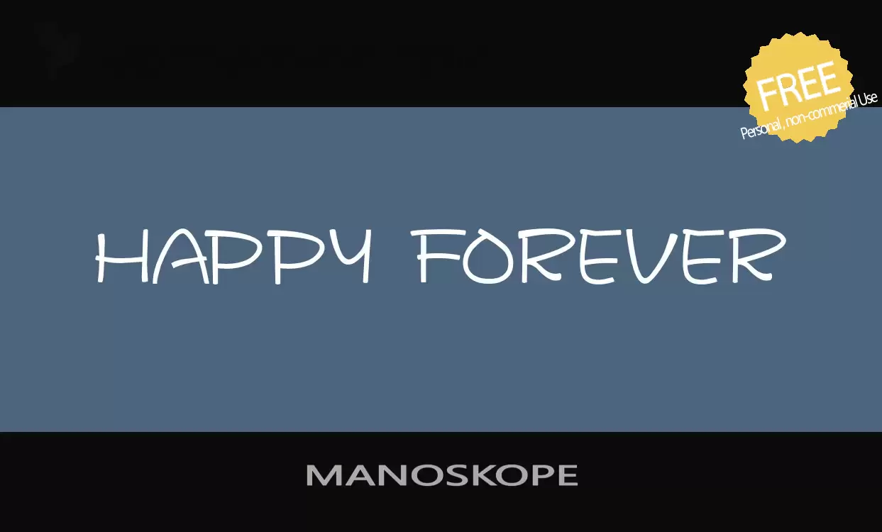 Font Sample of MANOSKOPE