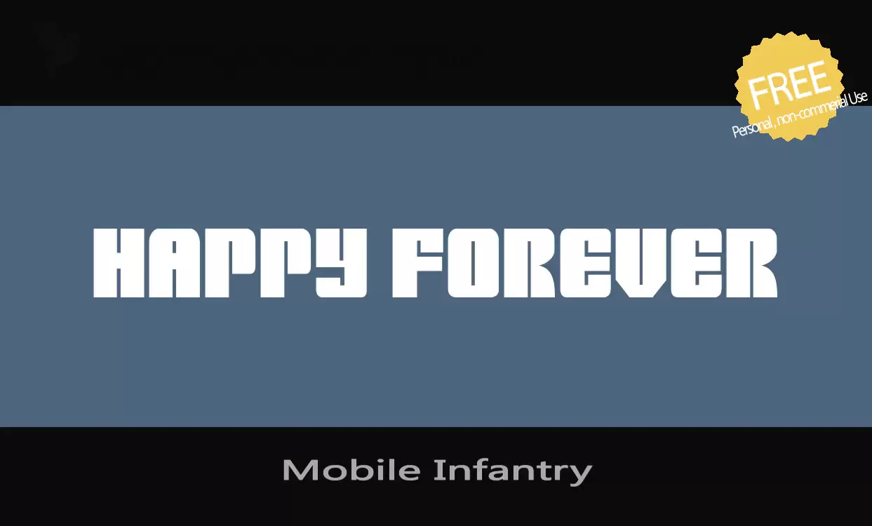 Font Sample of Mobile-Infantry