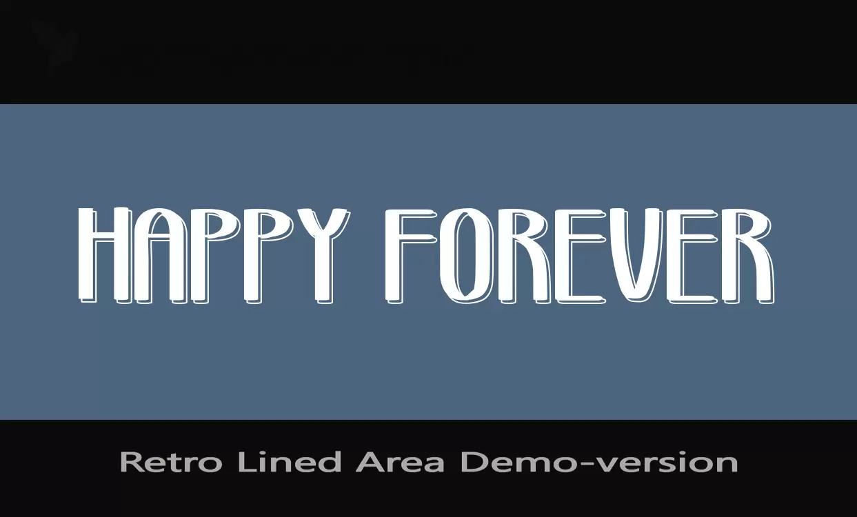 Font Sample of Retro-Lined-Area-Demo-version