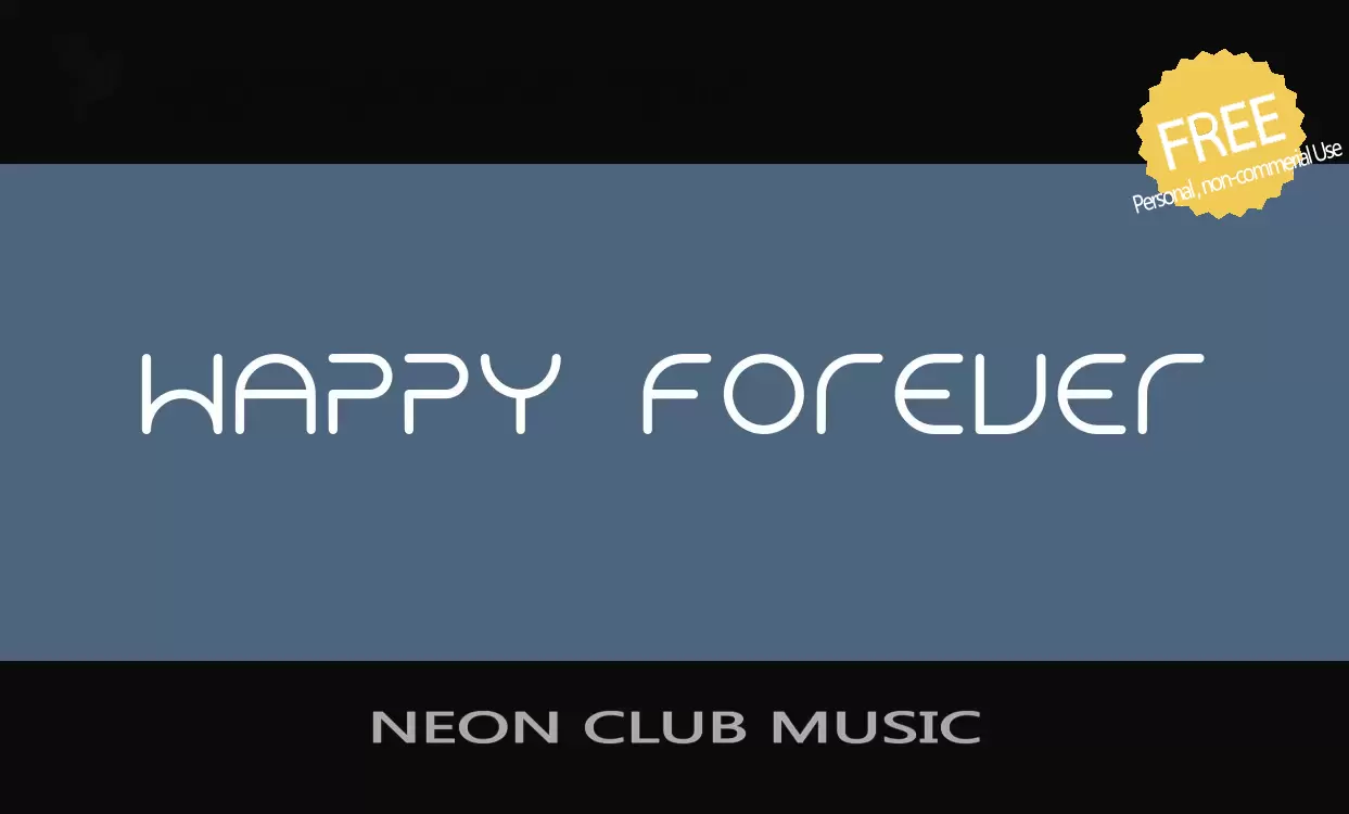 「NEON-CLUB-MUSIC」字体效果图