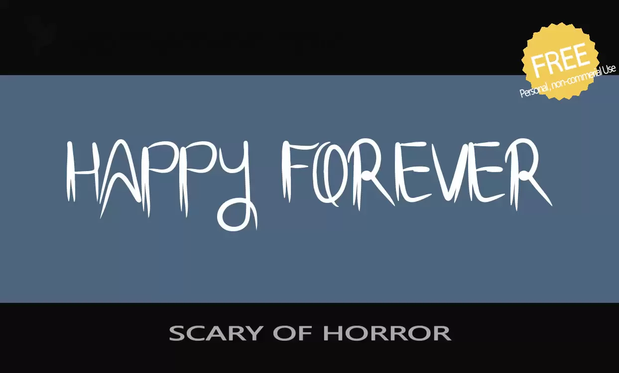 Font Sample of SCARY-OF-HORROR