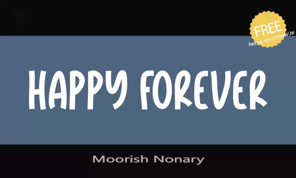 Font Sample of Moorish-Nonary