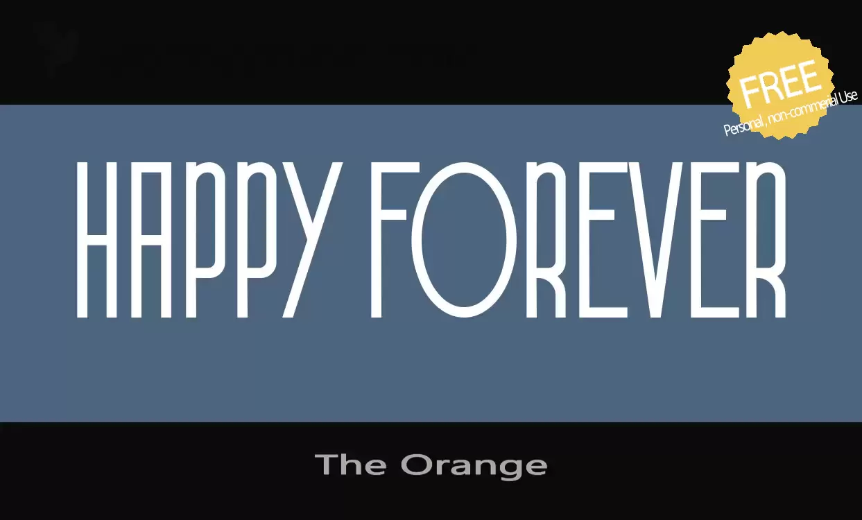 Font Sample of The-Orange