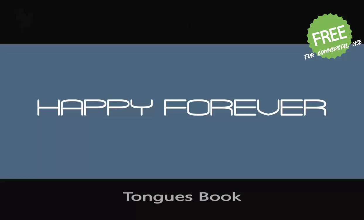 「Tongues Book」字体效果图