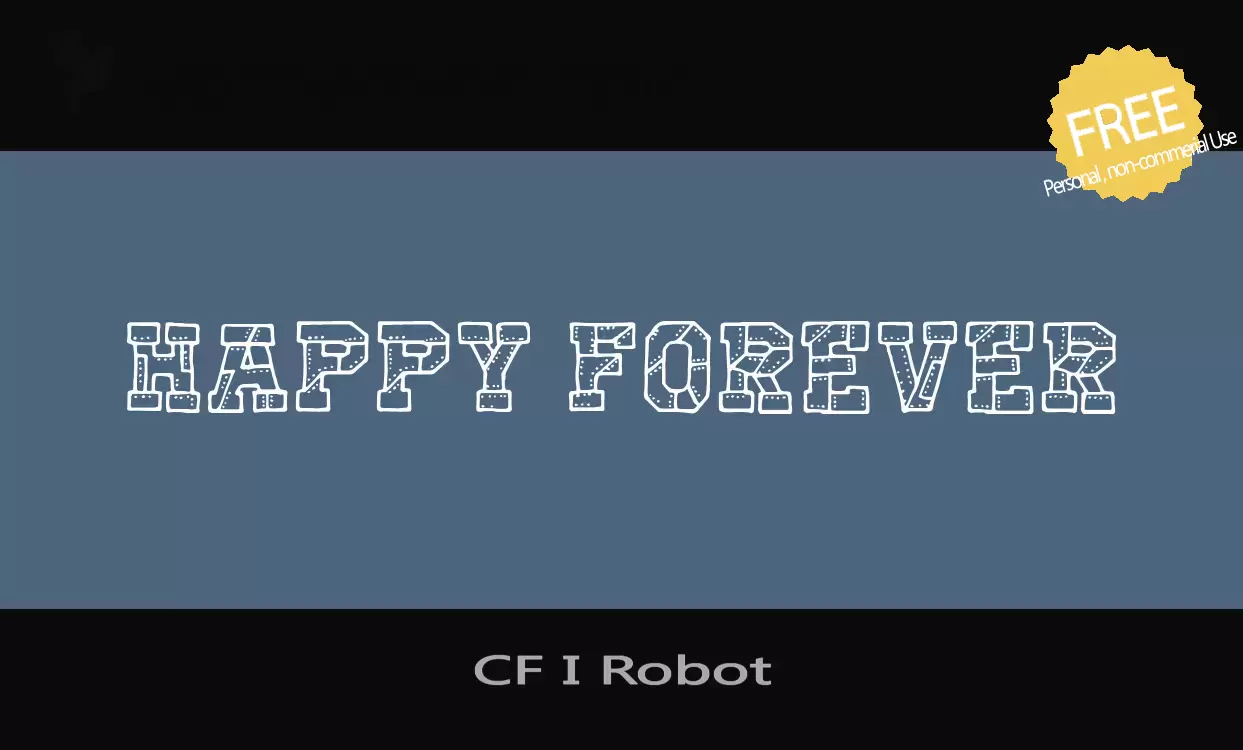 Font Sample of CF-I-Robot