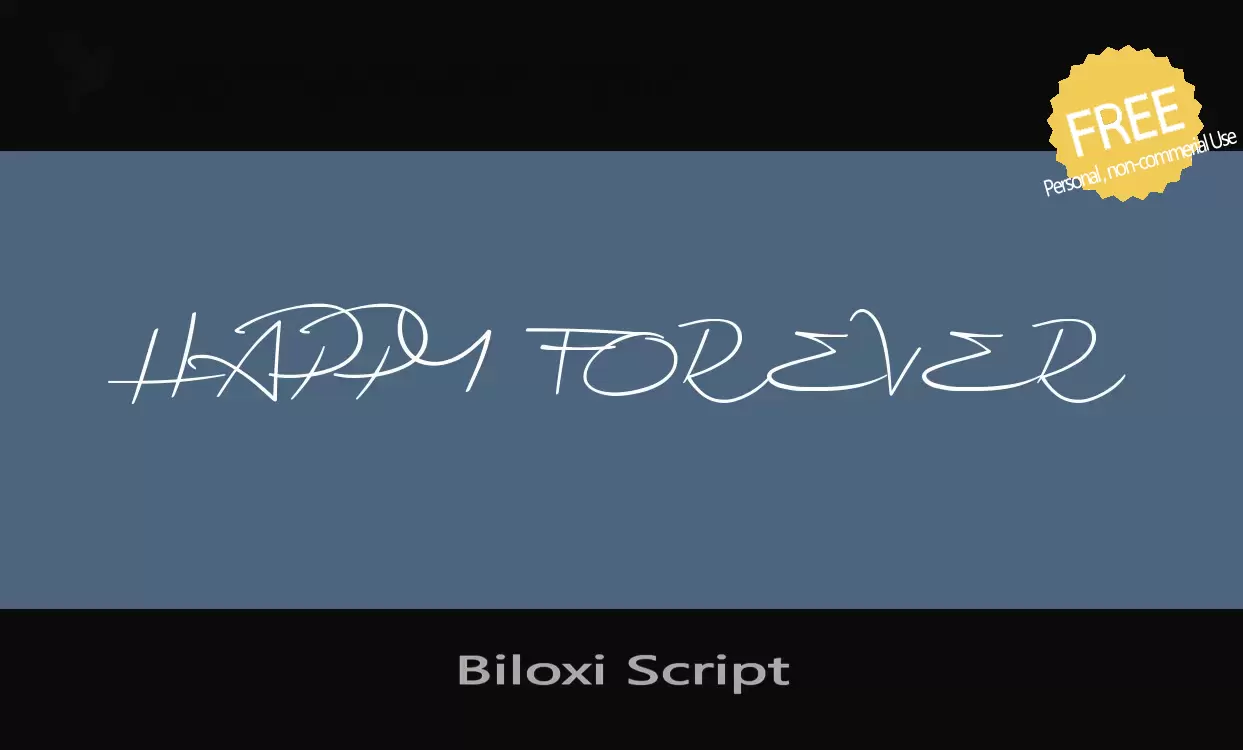 Font Sample of Biloxi-Script