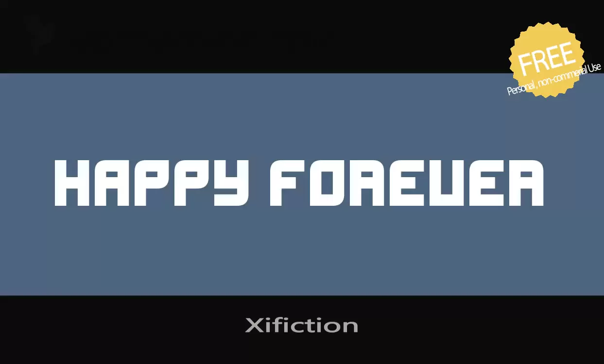 Font Sample of Xifiction