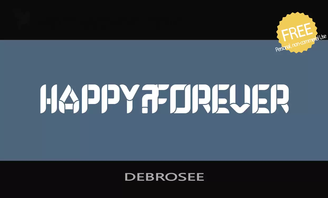 Font Sample of DEBROSEE